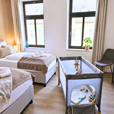 Apartament Zentrale & Ruhige 3-raum Mit Balkon Chemnitz